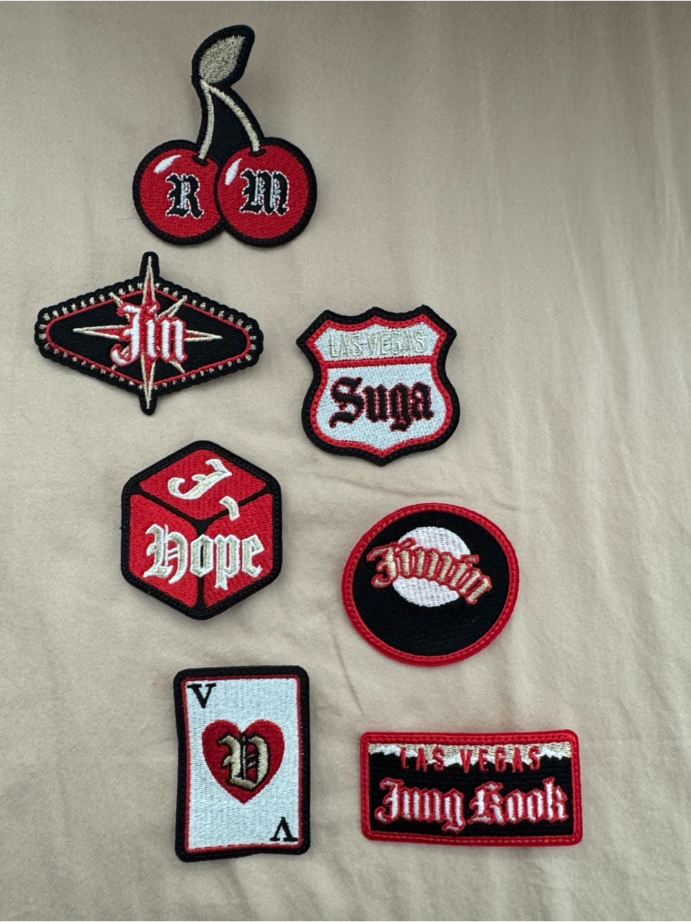 BTS Vegas Pop-up Embroidered Patches
